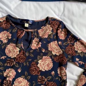 Blue Rain Floral Dress